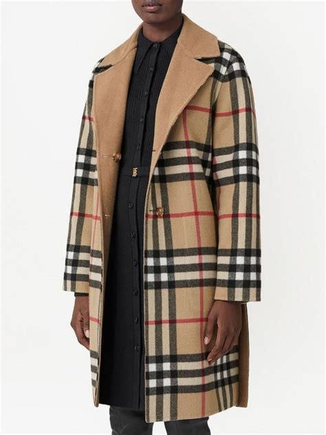 burberry double face|burberry check wool coat.